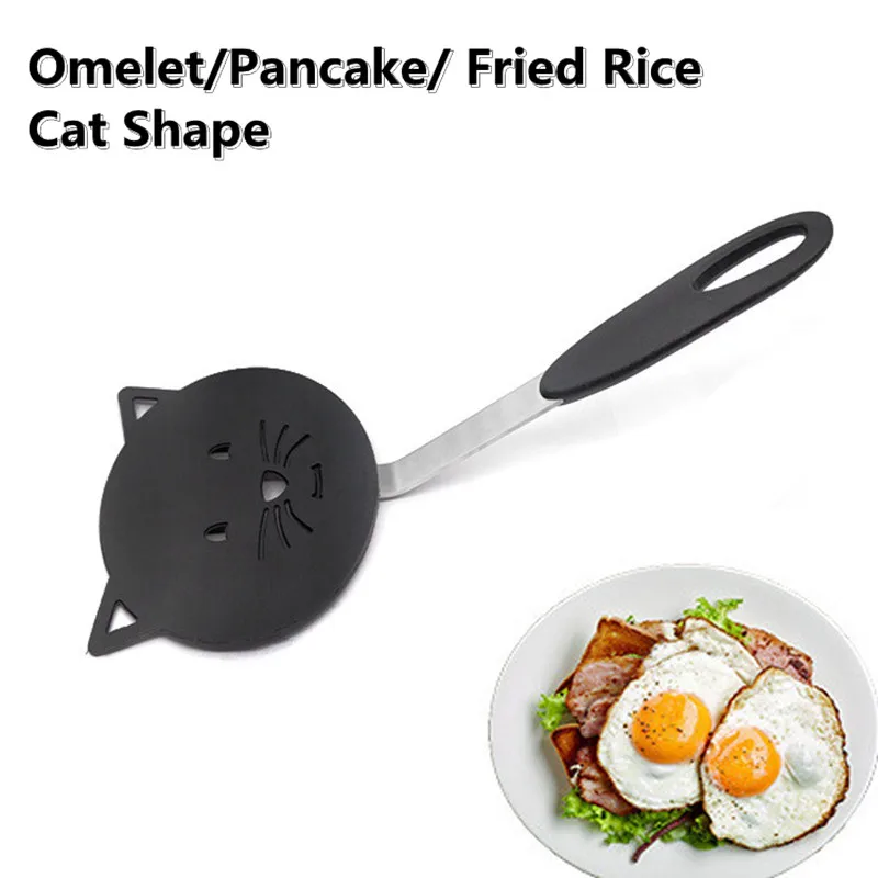 Жареный яичный блин нейлоновый шпатель из нержавеющей стали в форме мультяшного кота кухонный шпатель домашний антипригарный шпатель легк... 
Жареный яичный блин нейлоновый шпатель из нержавеющей стали в форме мультяшного кота кухонный шпатель домашний антипригарный шпатель легк...