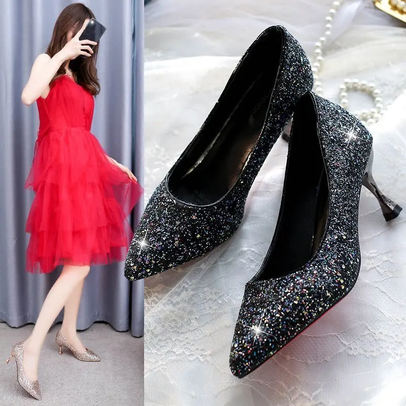 Colorful High Heels Women 2021 Spring and Autumn New Korean Style Pointed Toe Fashion Rubber Stiletto Shallow Shoes
Colorful High Heels Women 2021 Spring and Autumn New Korean Style Pointed Toe Fashion Rubber Stiletto Shallow Shoes