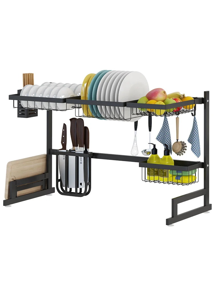 Stainless Steel Drain Storage Tableware Dish Single And Double Drain Black Drainer Kitchen Organizer And Storage Sink Drainage
Stainless Steel Drain Storage Tableware Dish Single And Double Drain Black Drainer Kitchen Organizer And Storage Sink Drainage