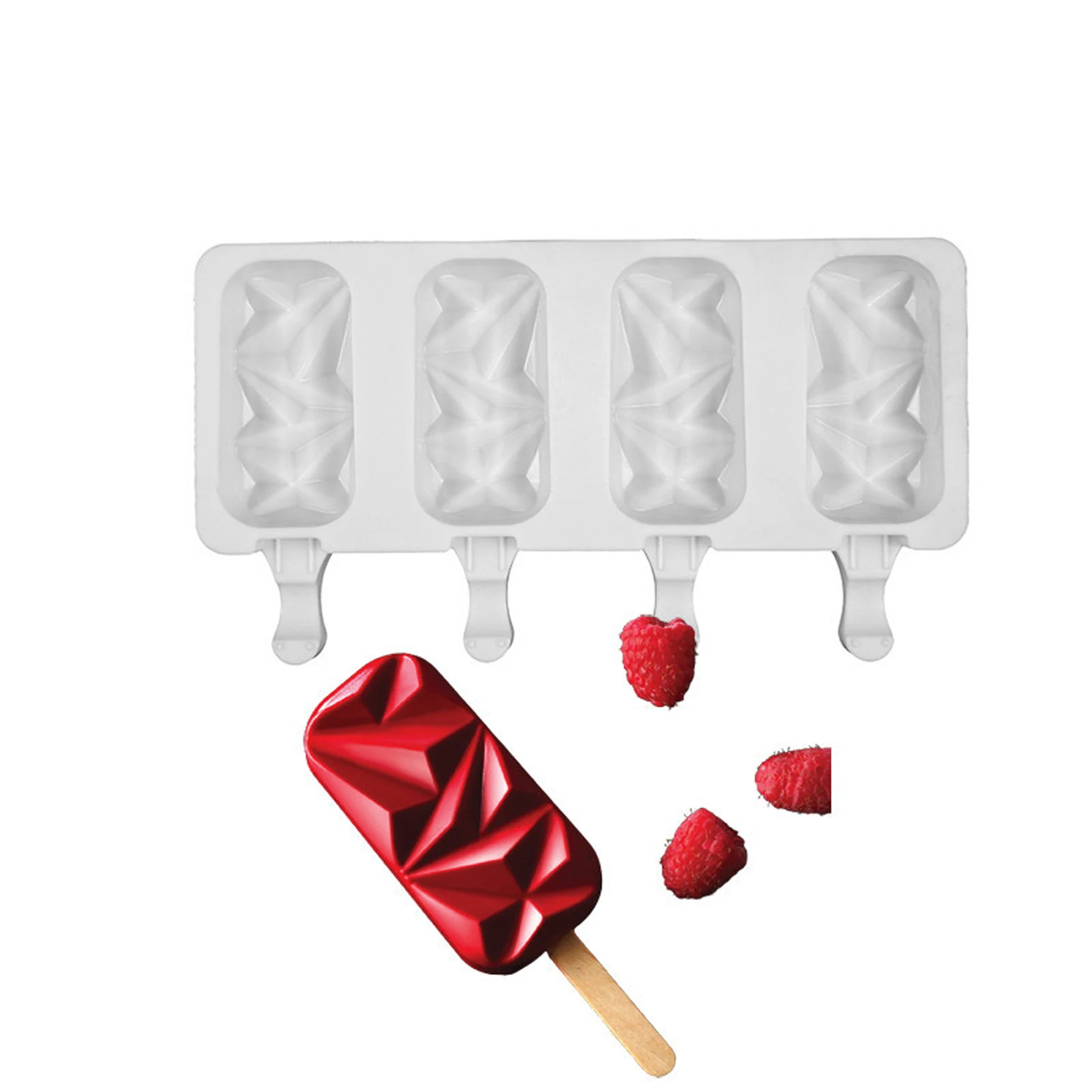 4 Cell Silicone Ice Cream Molds Ice Cube Tray Food Safe Popsicle Maker Diy Freezer Ice Lolly Mould Home Ice Cream Tools
4 Cell Silicone Ice Cream Molds Ice Cube Tray Food Safe Popsicle Maker Diy Freezer Ice Lolly Mould Home Ice Cream Tools