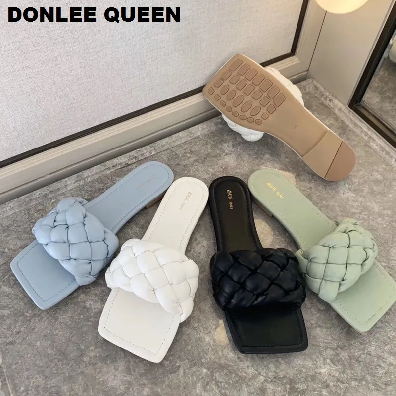 New Fashion Weave Slippers Women Square Toe Flat Casual Shoes Women Slide 2021 Summer Flip Flops Beach Sandal Slipper Big size41
New Fashion Weave Slippers Women Square Toe Flat Casual Shoes Women Slide 2021 Summer Flip Flops Beach Sandal Slipper Big size41