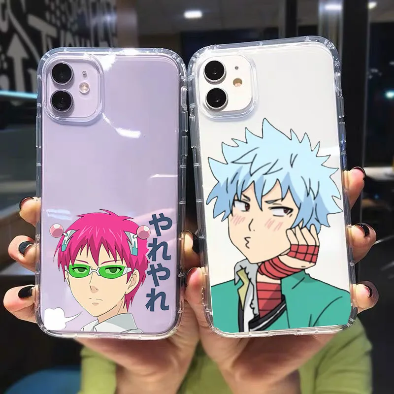 Phone Case Cover For iPhone 12 Pro 11 13 XS MAX X XR SE 2020 7 8 Plus Japan Anime The Disastrous Life of Saiki K Clear Soft Capa 
Phone Case Cover For iPhone 12 Pro 11 13 XS MAX X XR SE 2020 7 8 Plus Japan Anime The Disastrous Life of Saiki K Clear Soft Capa