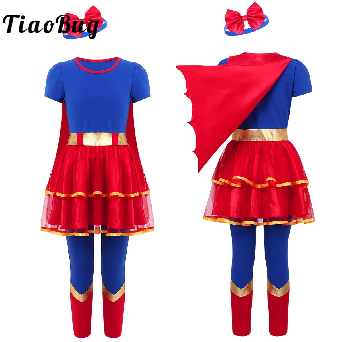 Женский комплект детской одежды с коротким рукавом 
Женский комплект детской одежды с коротким рукавом