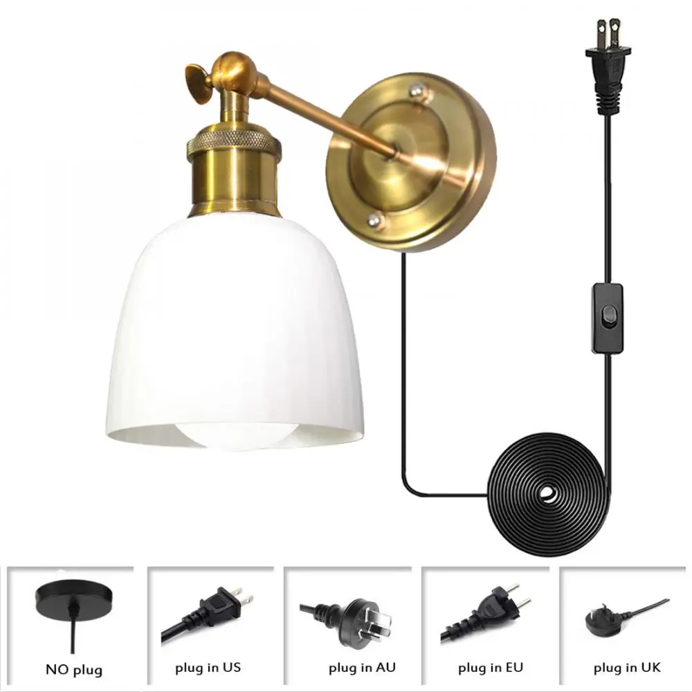 Simplicity Adjustable Wall Sconce, Swing Arm Wall Light Plug In Cord, Industrial White Metal Wall Mount Lamp Bedroom Foyer
Simplicity Adjustable Wall Sconce, Swing Arm Wall Light Plug In Cord, Industrial White Metal Wall Mount Lamp Bedroom Foyer