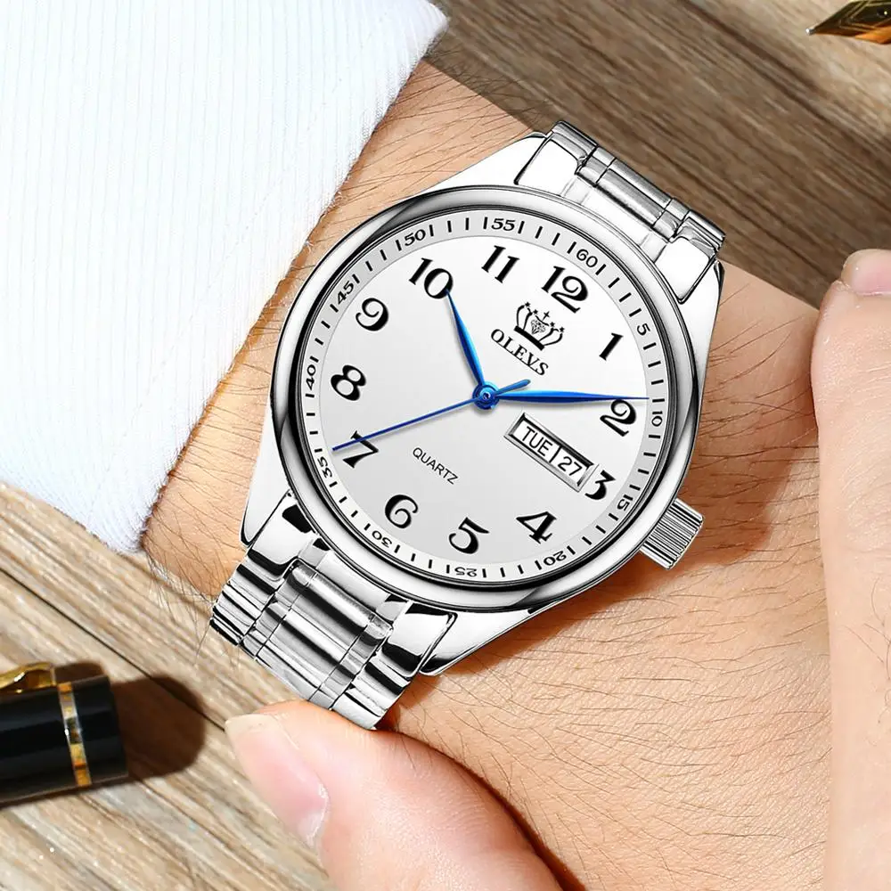 OLEVS 5567 Classic Men's Quartz Watch Waterproof Stainless Steel Strap Fashion Casual Men's Watch Gift Date Clock
OLEVS 5567 Classic Men's Quartz Watch Waterproof Stainless Steel Strap Fashion Casual Men's Watch Gift Date Clock