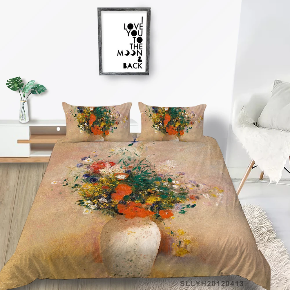 Beautiful Floral Bed Set For Girls Artistic Beautiful Quilt Cover Queen Twin Full Double Single King Vase Bedding Set Hot Sale
Beautiful Floral Bed Set For Girls Artistic Beautiful Quilt Cover Queen Twin Full Double Single King Vase Bedding Set Hot Sale