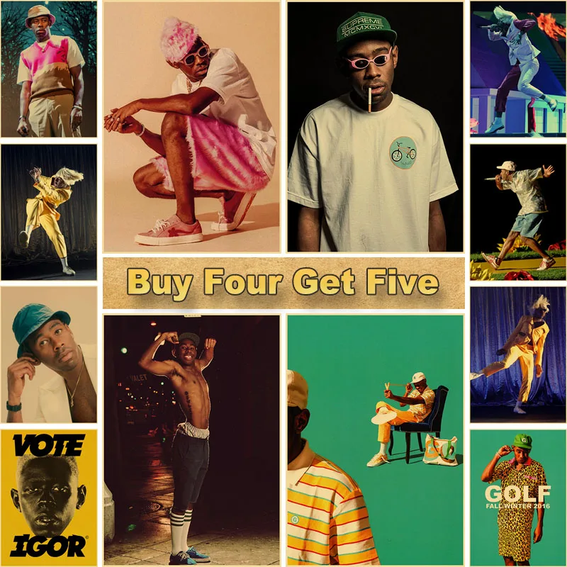Pop Singer Poster Hip Hop Rapper Retro Posters Flower Boy Wall Sticker Vintage Kraft Paper Prints Home Room Bar Decor
Pop Singer Poster Hip Hop Rapper Retro Posters Flower Boy Wall Sticker Vintage Kraft Paper Prints Home Room Bar Decor