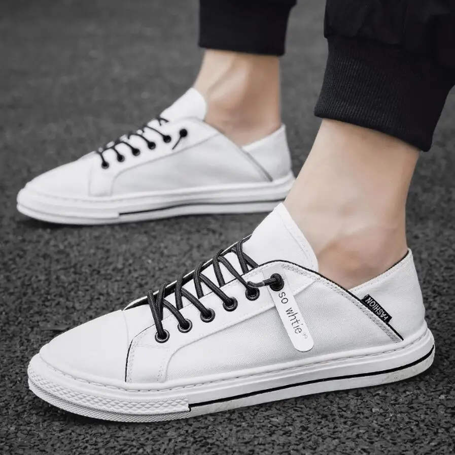 Brand Fashion Men's Lace Up Sports Loafers Sneakers Flat Canvas Shoes Dropshipping Schoenen Tenis Masculino White Sneakers Men
Brand Fashion Men's Lace Up Sports Loafers Sneakers Flat Canvas Shoes Dropshipping Schoenen Tenis Masculino White Sneakers Men