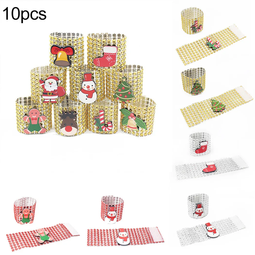 10 Pcs 5.1 X 1.6 Inches Set Christmas Napkin Rings Holders Diamond Napkin Rings Holders For Christmas Table Decorations
10 Pcs 5.1 X 1.6 Inches Set Christmas Napkin Rings Holders Diamond Napkin Rings Holders For Christmas Table Decorations
