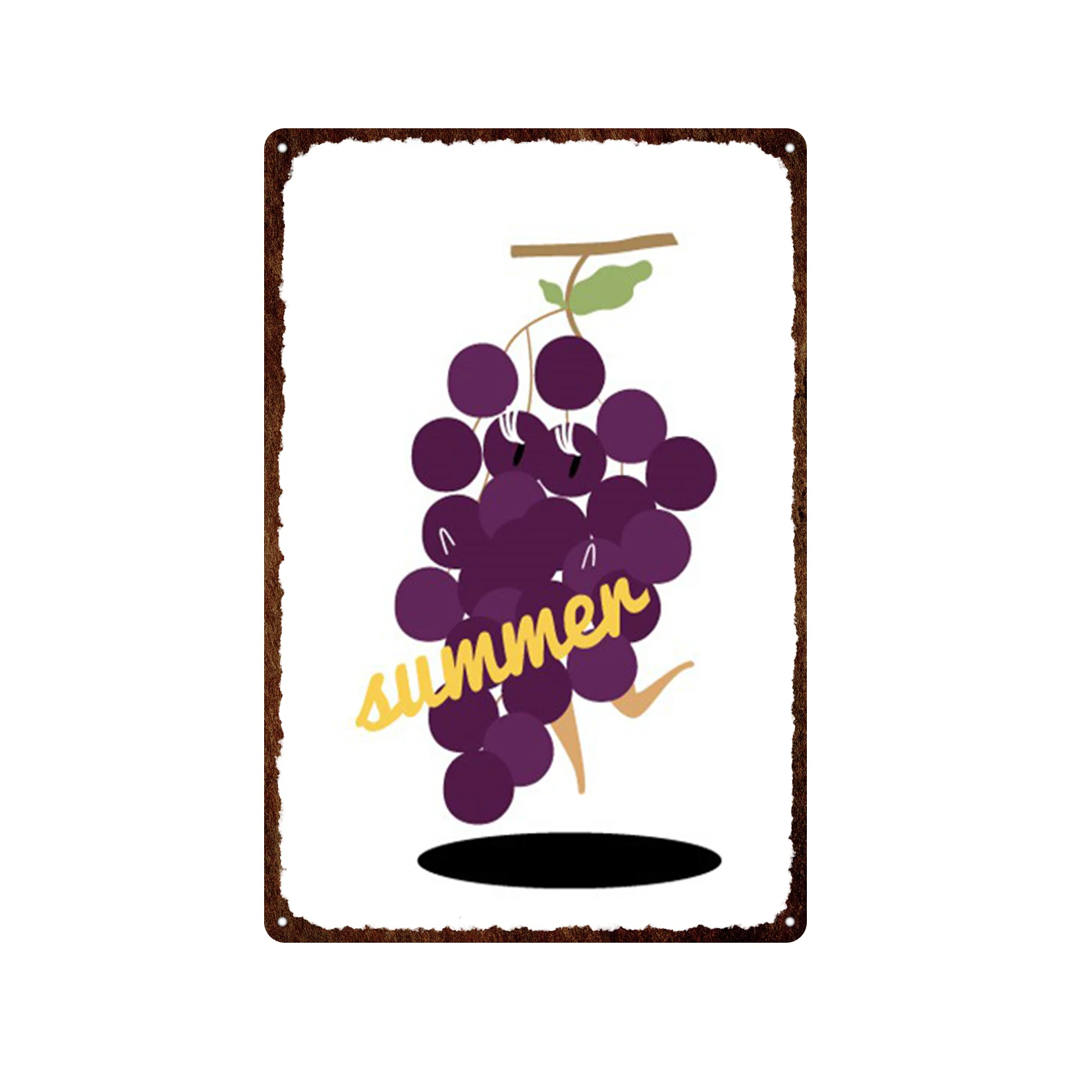 Tin Painting Fruit Grape English Simple Nordic Style Modern Home Decoration Art Poster Decoration Painting Hanging Painting
Tin Painting Fruit Grape English Simple Nordic Style Modern Home Decoration Art Poster Decoration Painting Hanging Painting