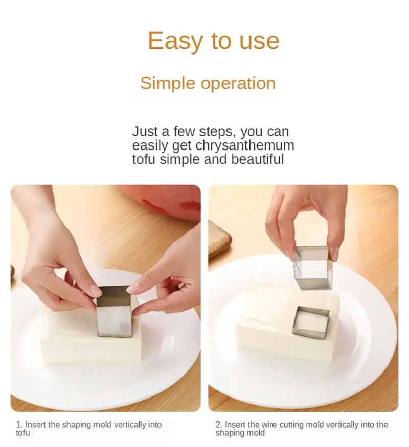 Tofu Flower Cutter Chrysanthemum Maker Cutter Stainless Steel Tofu Slicer Shredder Manual Press Shredder Vegetable Fruit Tools
Tofu Flower Cutter Chrysanthemum Maker Cutter Stainless Steel Tofu Slicer Shredder Manual Press Shredder Vegetable Fruit Tools