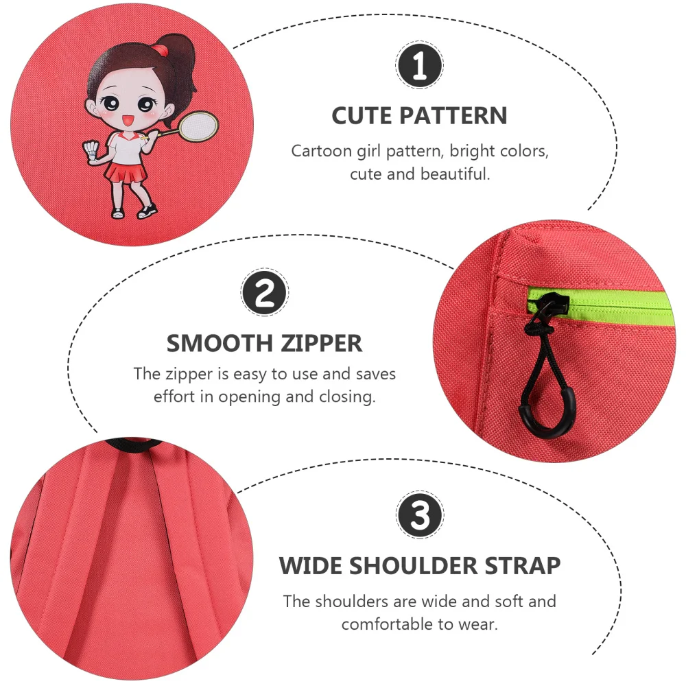 1pc Waterproof Tennis Bag Children Tennis Backpack with Shoe Compartment