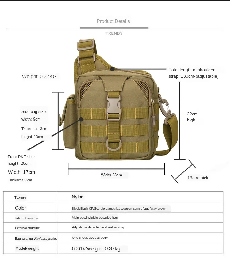 Military Backpack Tactical Molle Nylon Messenger Shoulder Bag Laptop Handbags Briefcase Outdoor Multifunction Climbing Bag
Military Backpack Tactical Molle Nylon Messenger Shoulder Bag Laptop Handbags Briefcase Outdoor Multifunction Climbing Bag