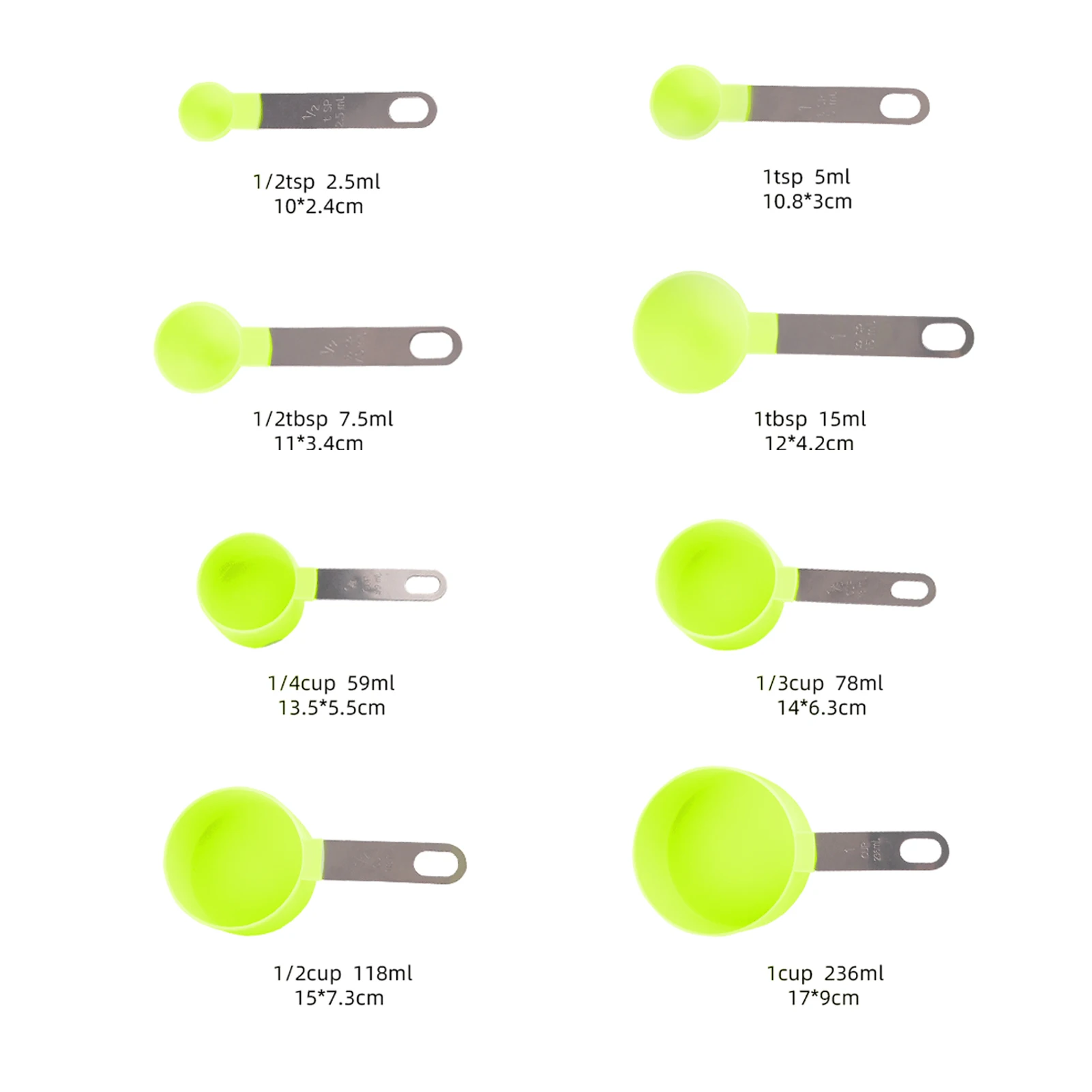 8-In-1 Measuring Cup And Spoon Set Plastic Measuring Cup Measuring Spoon With Stainless Steel Handle
8-In-1 Measuring Cup And Spoon Set Plastic Measuring Cup Measuring Spoon With Stainless Steel Handle