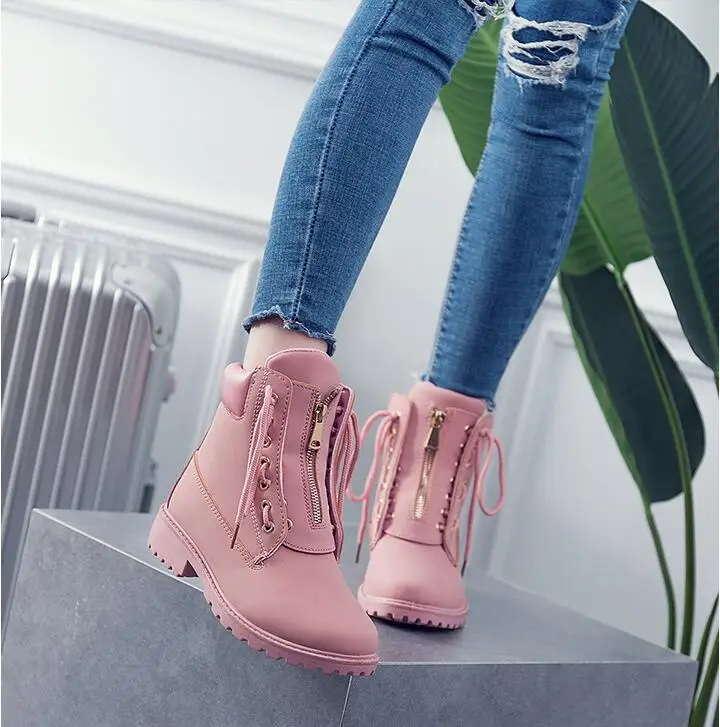 2021 Autumn Winter Women Boots Trend Zipper Deisgn Lace Up Short Boots Ladies Ankle Boots Woman Boot Botas Mujer Plus Size 43
2021 Autumn Winter Women Boots Trend Zipper Deisgn Lace Up Short Boots Ladies Ankle Boots Woman Boot Botas Mujer Plus Size 43