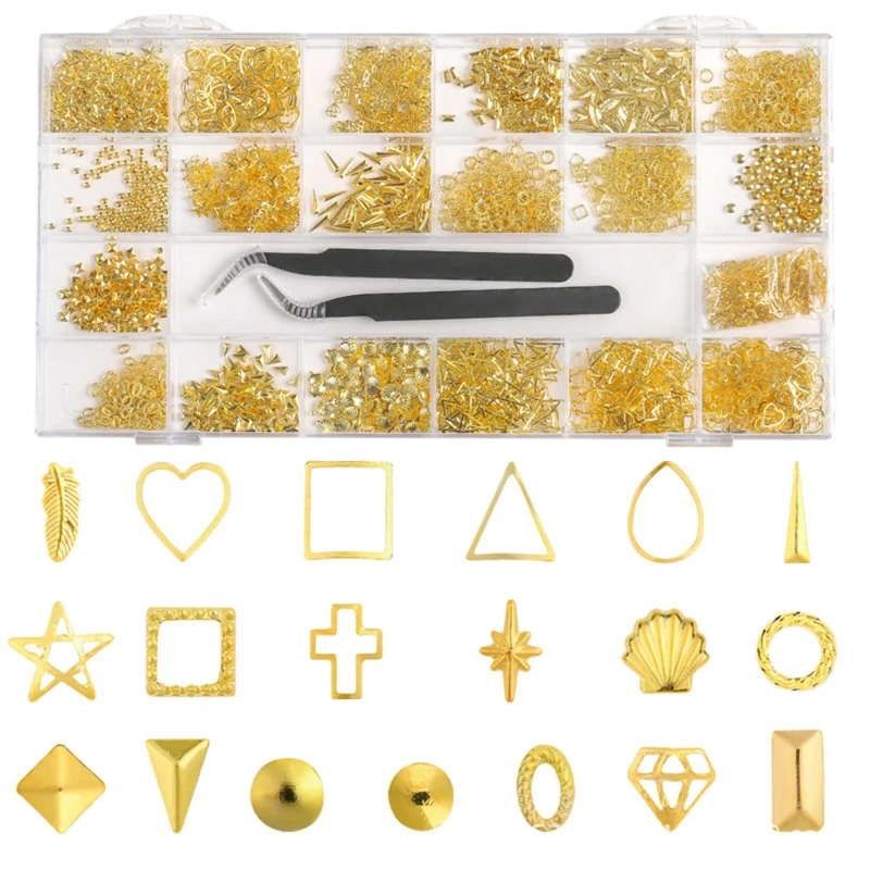 Nail Studs Stars Nail Art Glitter Sequins 3D Gold Metal Geometric Nail Gold Decor for Nail Art Star Circle Oval
Nail Studs Stars Nail Art Glitter Sequins 3D Gold Metal Geometric Nail Gold Decor for Nail Art Star Circle Oval