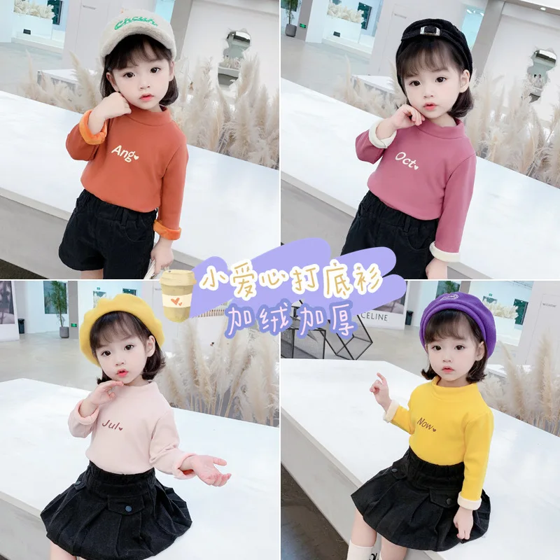 Korean Style Girl's Love Velvet Padded Bottoming Shirt 2020 Autumn and Winter New Baby All-Match Tops Children's Clothing
Korean Style Girl's Love Velvet Padded Bottoming Shirt 2020 Autumn and Winter New Baby All-Match Tops Children's Clothing