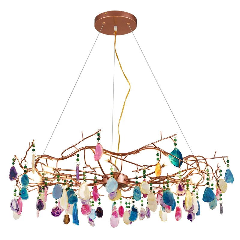 Modern led creative chandelier agate Iron Chandelier lighting restaurant corridor living room chandelier decoration
Modern led creative chandelier agate Iron Chandelier lighting restaurant corridor living room chandelier decoration