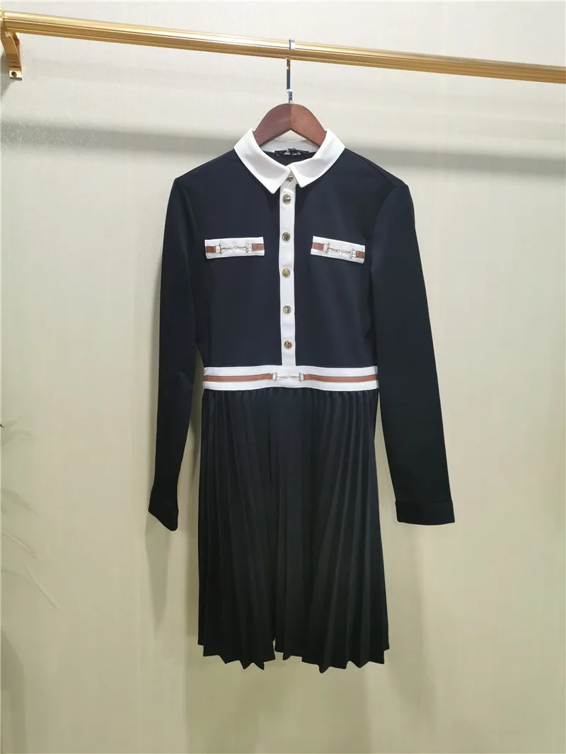 Women's Black Pocket Dress French Brand Patchwork Contrast Color Long Sleeve Mini Women's Office Casual Dress
Women's Black Pocket Dress French Brand Patchwork Contrast Color Long Sleeve Mini Women's Office Casual Dress