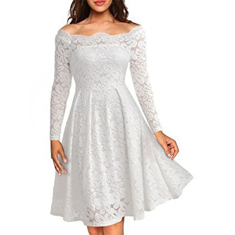 Plus Size Fashion Ladies Sexy Lace Long Sleeve Slim Dressestunic Off The Shoulder Party Dresses
Plus Size Fashion Ladies Sexy Lace Long Sleeve Slim Dressestunic Off The Shoulder Party Dresses