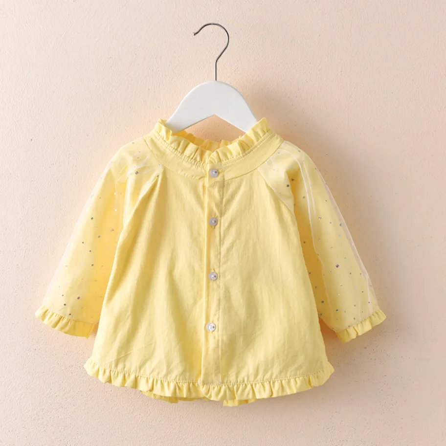 Spring Baby Girls Blouse Children Mesh Long Sleeve Solid Shirt Tops Girls Toddler Lace Collar Cotton Shirts Kids Clothes Gifts
Spring Baby Girls Blouse Children Mesh Long Sleeve Solid Shirt Tops Girls Toddler Lace Collar Cotton Shirts Kids Clothes Gifts