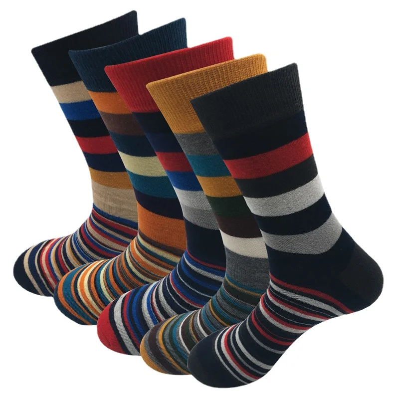 New men's stockings fashion color striped men's socks autumn and winter cotton socks wholesale
New men's stockings fashion color striped men's socks autumn and winter cotton socks wholesale