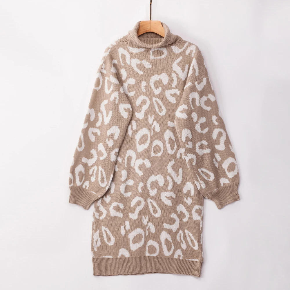 Leopard Print Women Plus Size Sweater Dress Fall and Winter Long Sleeved Turtleneck Pullover Dresses Soft Warm Knitwear Tops
Leopard Print Women Plus Size Sweater Dress Fall and Winter Long Sleeved Turtleneck Pullover Dresses Soft Warm Knitwear Tops