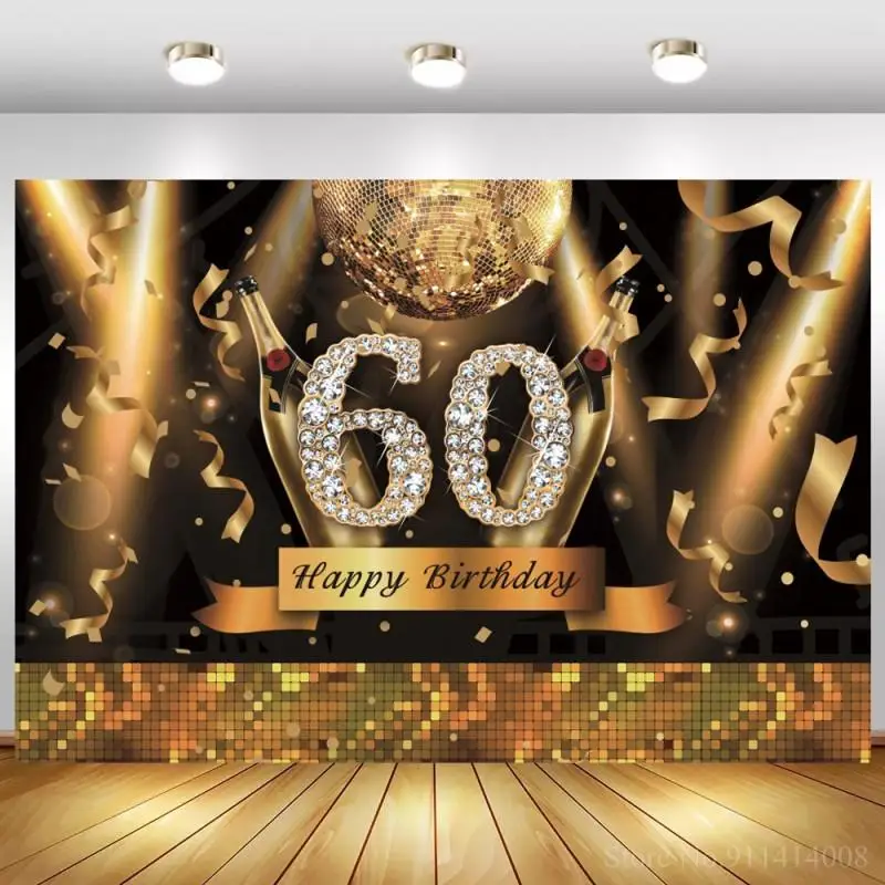 Виниловый фон для фотосъемки с надписью Happy 30 40 50 60-й день рождения 
Виниловый фон для фотосъемки с надписью Happy 30 40 50 60-й день рождения
