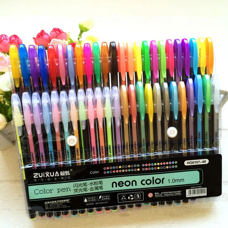 Neon Glitter Sketch Drawing Color Pen Art Marker Gift12/24/36/48 Color Gel Pens Set & Refills School Stationery Pastel
Neon Glitter Sketch Drawing Color Pen Art Marker Gift12/24/36/48 Color Gel Pens Set & Refills School Stationery Pastel