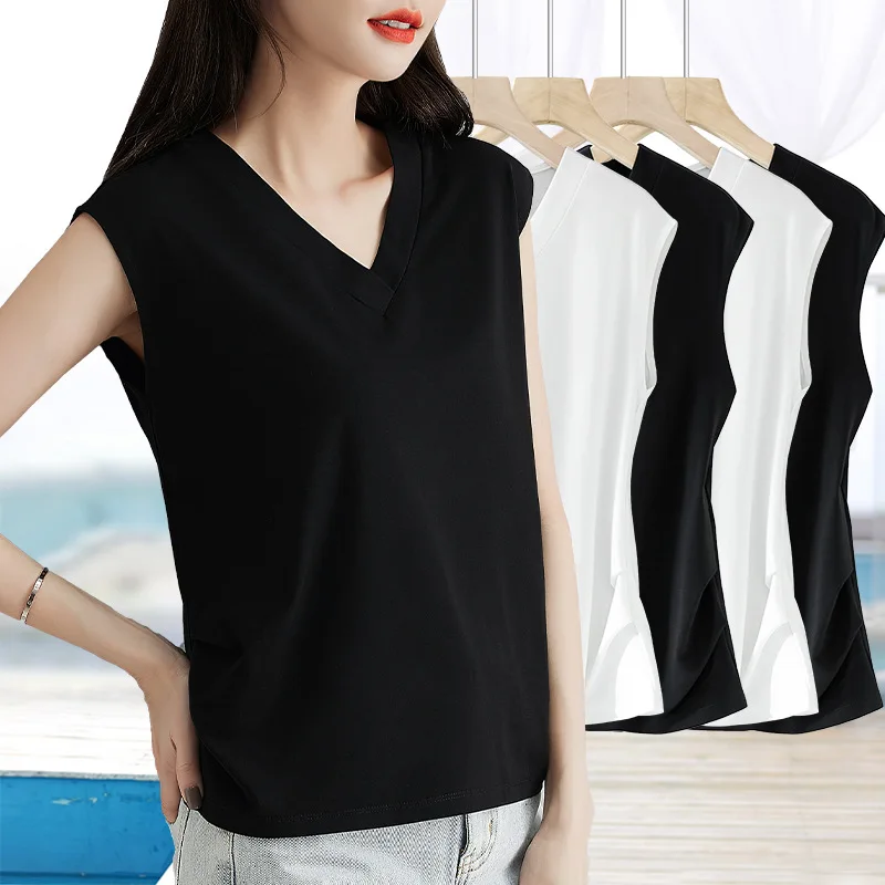 Women Classic Black White Solid Color All-Match Base Vest Summer Ladies round neck Casual Slim Sleeveless tank top футболки c50
Women Classic Black White Solid Color All-Match Base Vest Summer Ladies round neck Casual Slim Sleeveless tank top футболки c50