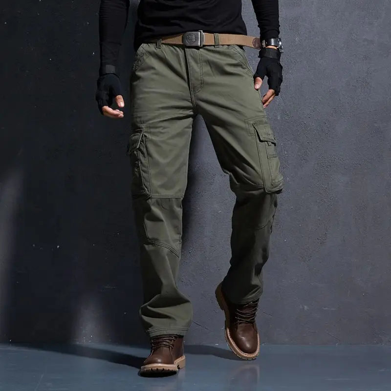 Cargo Pants Streetwear Men Military Multiple-Pocket Tactical Training Pants Straight Outdoor Sweatpants Casual work trousers
Cargo Pants Streetwear Men Military Multiple-Pocket Tactical Training Pants Straight Outdoor Sweatpants Casual work trousers