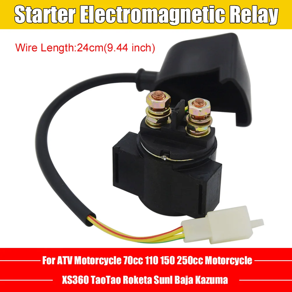 Starter Electromagnetic Relay For ATV Motorcycle 70cc 110 150 250cc Motorcycle XS360 TaoTao Roketa Sunl Baja Kazuma
Starter Electromagnetic Relay For ATV Motorcycle 70cc 110 150 250cc Motorcycle XS360 TaoTao Roketa Sunl Baja Kazuma