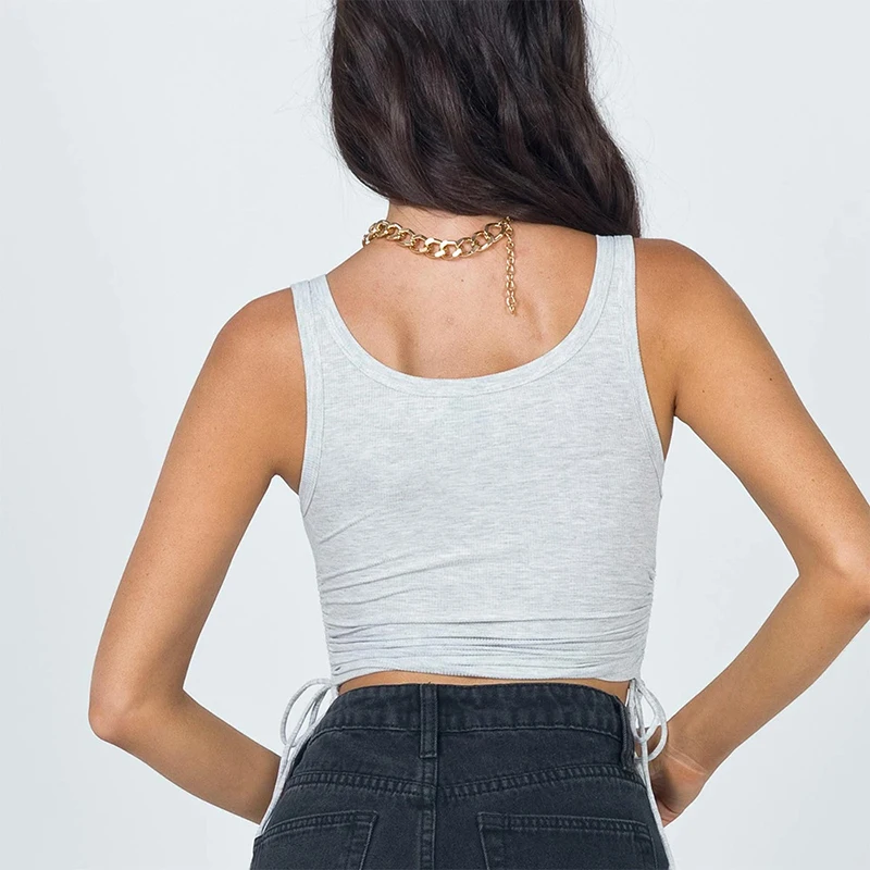 Women Summer Fashion Tank Top Tees Sexy Vest Bandage Off Shoulder Drawstring Knitted Ribbed Elastic Sports T-Shirt Outfits
Women Summer Fashion Tank Top Tees Sexy Vest Bandage Off Shoulder Drawstring Knitted Ribbed Elastic Sports T-Shirt Outfits