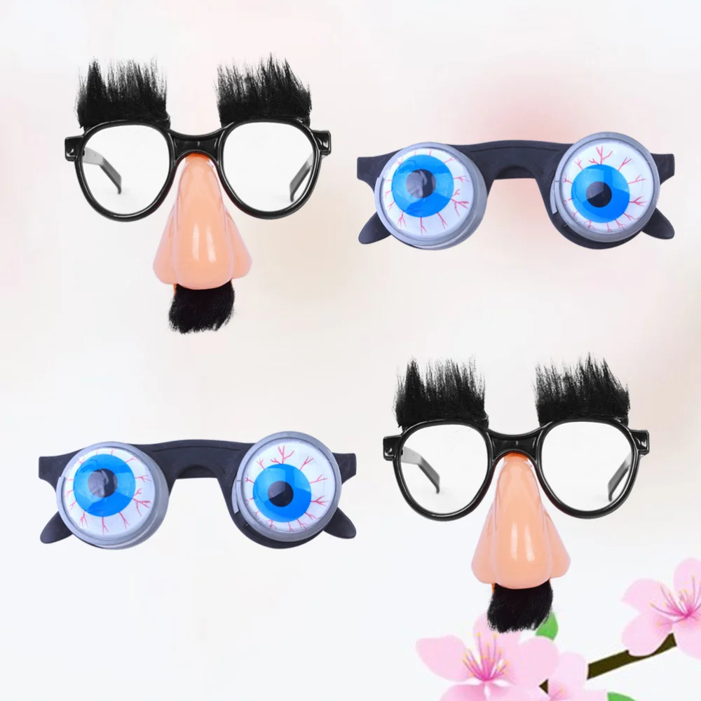 4pcs Big Nose Glasses Spring Eyeglasses Halloween Eyewear Funny Party Eyeglasses Prank Props for Carnival Costume Party 2 for Ea 
4pcs Big Nose Glasses Spring Eyeglasses Halloween Eyewear Funny Party Eyeglasses Prank Props for Carnival Costume Party 2 for Ea