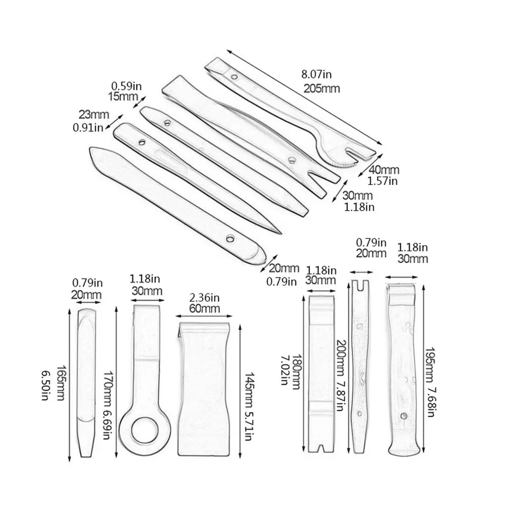 11pcs Plastic Pry Tool Trim Dashboard Door Clip Panel Removal Installer Opening Repair Tool for PC Phone Disassembly Set
11pcs Plastic Pry Tool Trim Dashboard Door Clip Panel Removal Installer Opening Repair Tool for PC Phone Disassembly Set