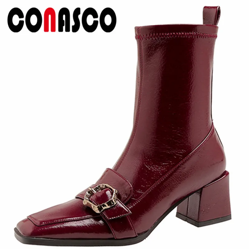 CONASCO Fashion Arrival Sexy Women Ankle Boots Autumn Winter Warm Basic Prom Office Party Metal Decoration Shoes Woman
CONASCO Fashion Arrival Sexy Women Ankle Boots Autumn Winter Warm Basic Prom Office Party Metal Decoration Shoes Woman