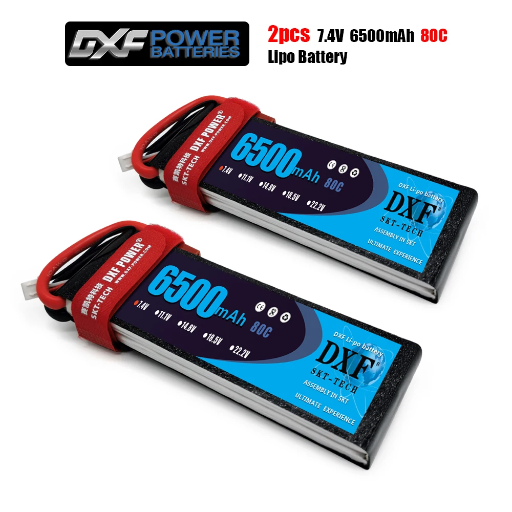 DXF 2S 7.4V 6500mah 80C-160C Lipo Battery 2S XT60 T Deans XT90 EC5 For FPV Drone Airplane Car Racing Truck Boat RC Parts
DXF 2S 7.4V 6500mah 80C-160C Lipo Battery 2S XT60 T Deans XT90 EC5 For FPV Drone Airplane Car Racing Truck Boat RC Parts
