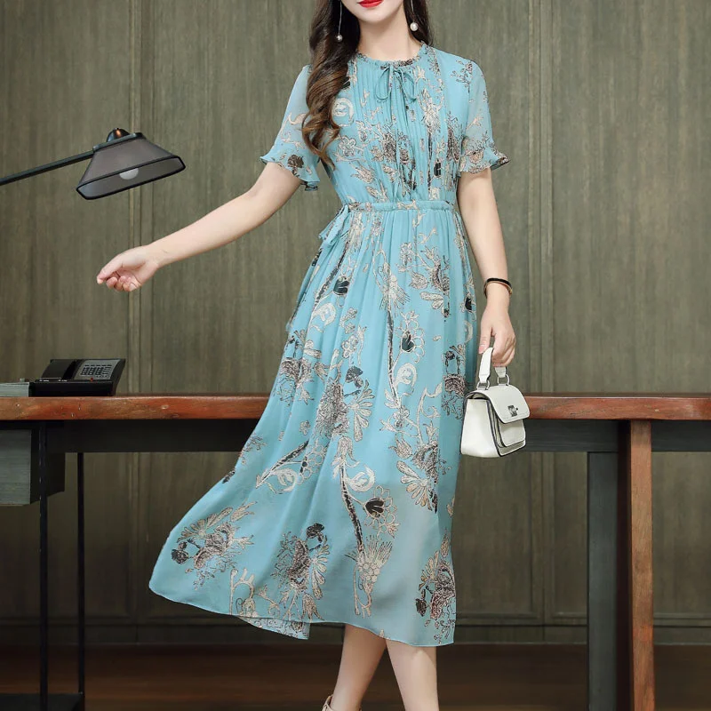 Natural 100% Silk Dress Long Floral Dress 2021 Summer Sashes Satin Dresses Vestidos Ladies
Natural 100% Silk Dress Long Floral Dress 2021 Summer Sashes Satin Dresses Vestidos Ladies