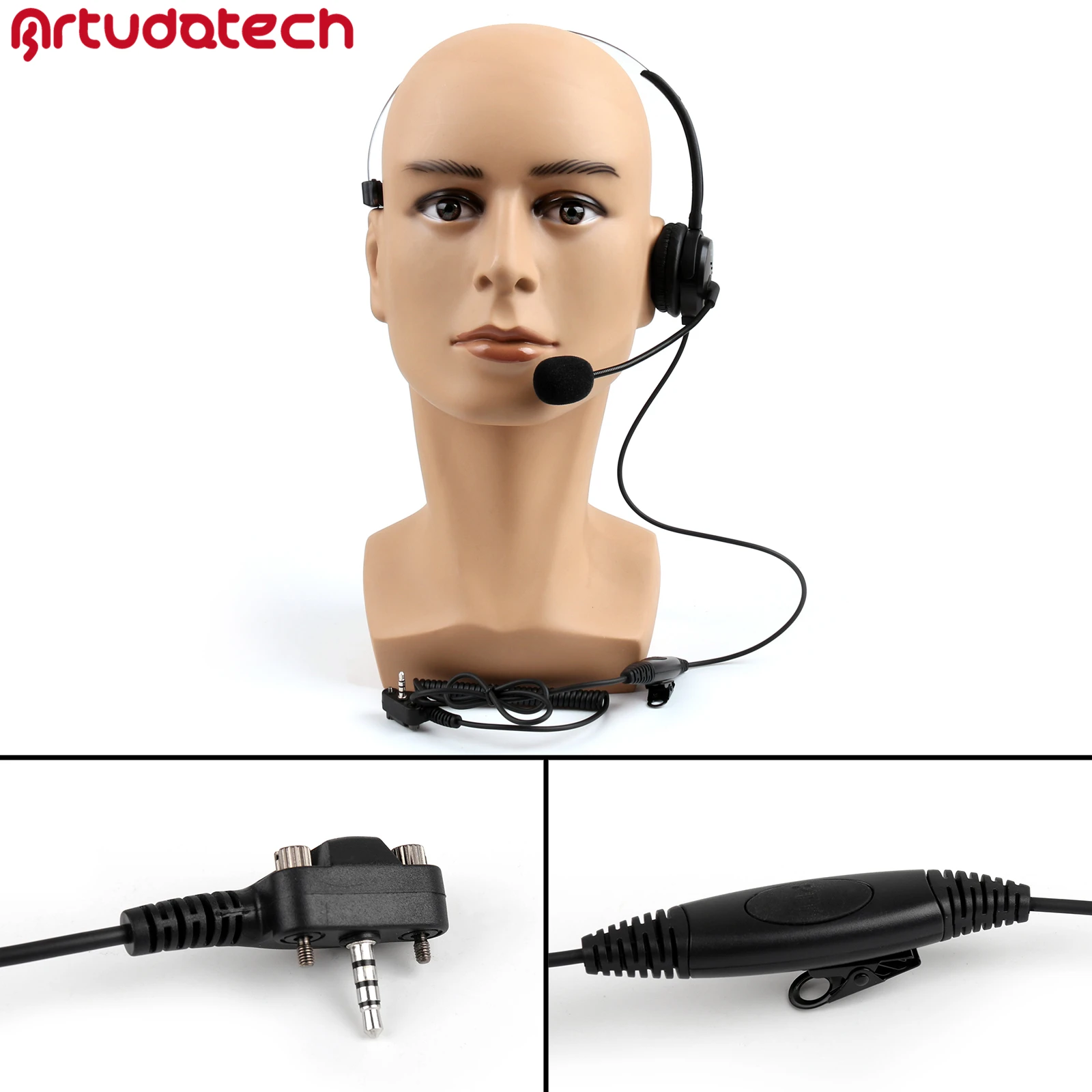 

Artudatech 1Pcs 3.5mm Single Behind-the-Head Headset For Yaesu Vertex VX 231 168 5R VX231 VX168 VX5R