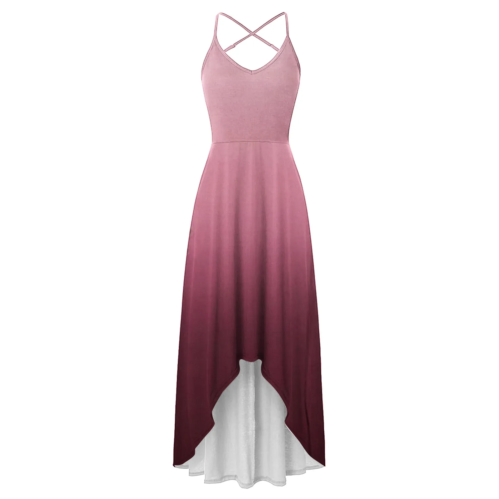 40# Gradient Color Beach Long Maxi Dress Casual Sleeveless Low Cut Dress Women Plus Size Irregular Dress Open Back Robe Femme
40# Gradient Color Beach Long Maxi Dress Casual Sleeveless Low Cut Dress Women Plus Size Irregular Dress Open Back Robe Femme