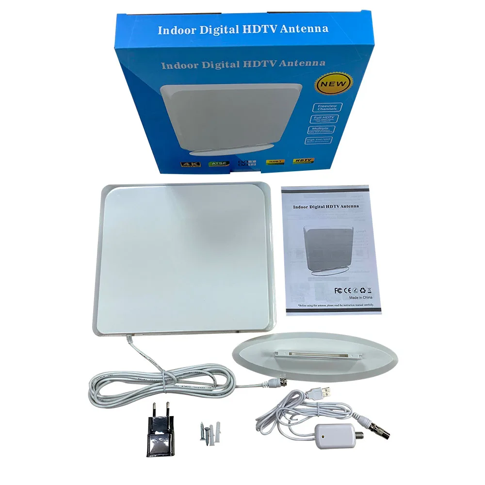 Indoor TV antenna, receiving HDTV antenna 150 miles, amplifier booster supports VHF and UHF signals
Indoor TV antenna, receiving HDTV antenna 150 miles, amplifier booster supports VHF and UHF signals