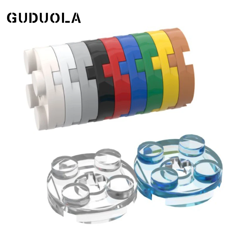 

Guduola Plate 2x2 Round with Axle Hole (with '+' Axle Hole) 4032 MOC Building Block Brick Parts 60pcs/lot