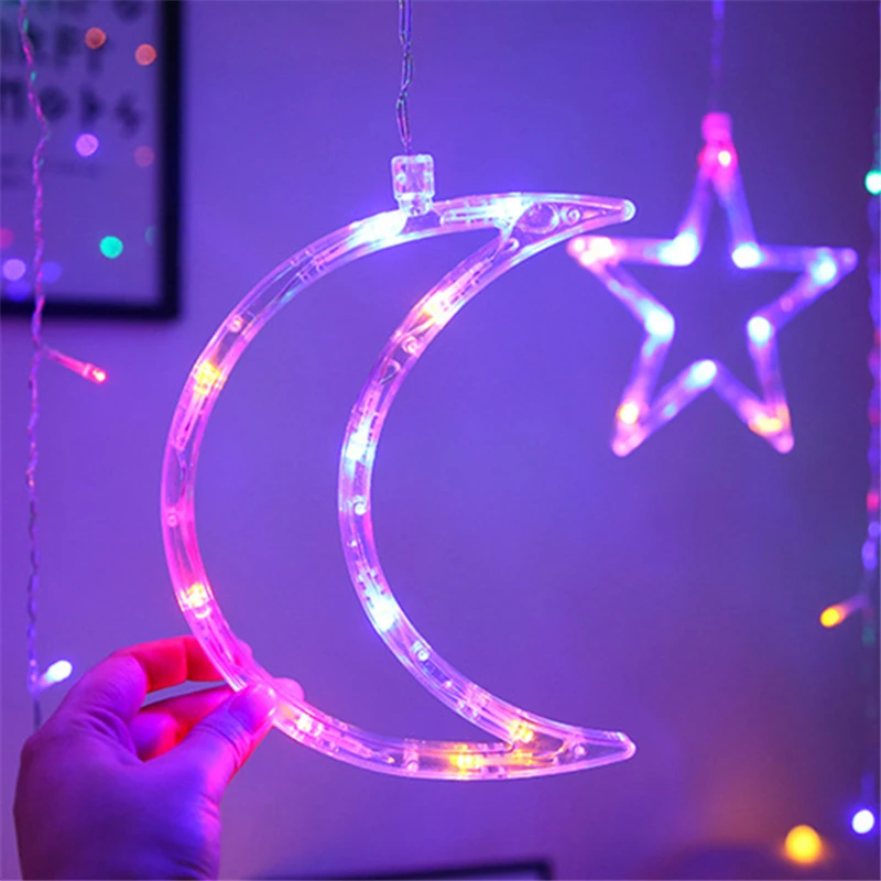 3.5M Star Moon Shape Led Curtain String Light Romantic Christmas Garland Light New Year Decor Valentine's Day Girlfriend Gift
3.5M Star Moon Shape Led Curtain String Light Romantic Christmas Garland Light New Year Decor Valentine's Day Girlfriend Gift