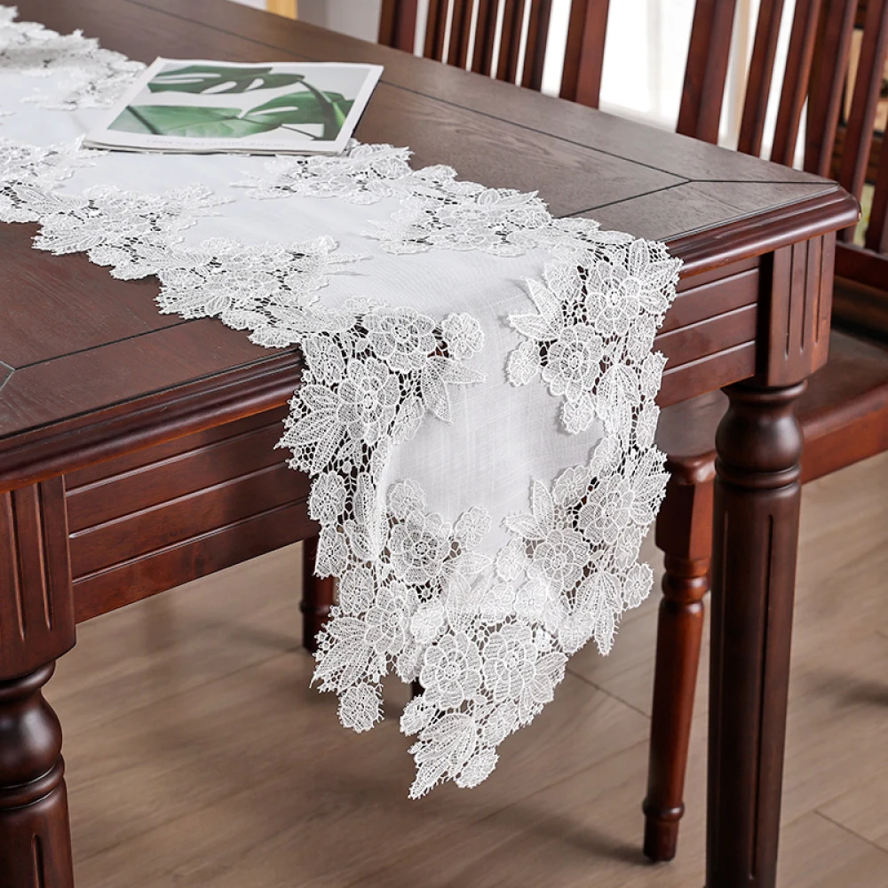 Simplicity Table Runner Modern Tablecloth Lace Embroidered TV Cabinet Dust Cover Home Wedding Decoration Runner Table
Simplicity Table Runner Modern Tablecloth Lace Embroidered TV Cabinet Dust Cover Home Wedding Decoration Runner Table