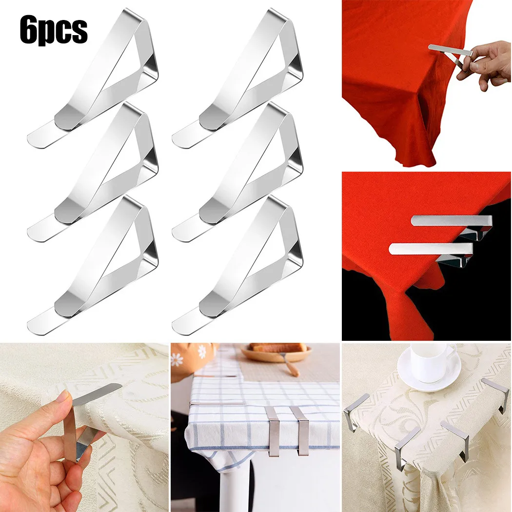 6Pcs Stainless Steel Tablecloth Cover Clips Anti Slip Holder Stable Clamps For Party Picnic Accessories 2022 New
6Pcs Stainless Steel Tablecloth Cover Clips Anti Slip Holder Stable Clamps For Party Picnic Accessories 2022 New