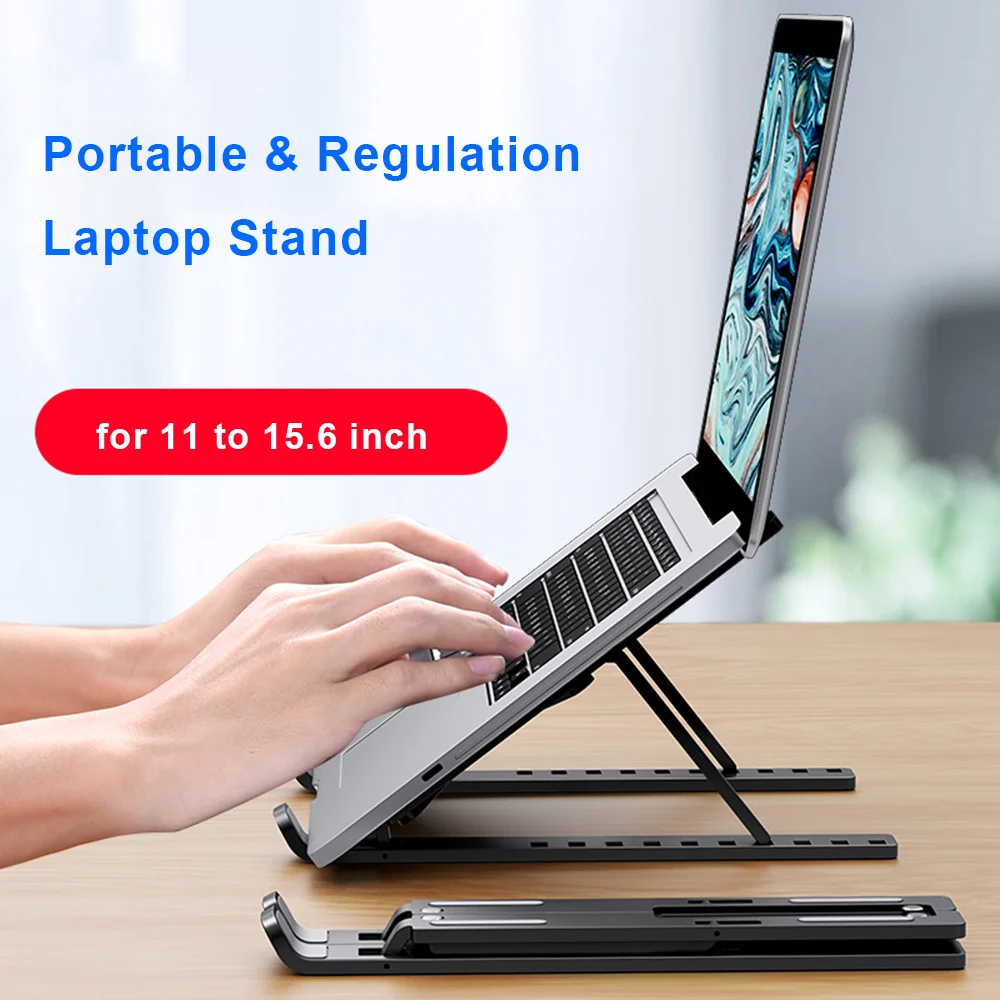 Height Regulation Laptop Stand for 11 to 15.6 inch Notebook Portable Computer Cooling Holder Foldable Plastic Support Riser
Height Regulation Laptop Stand for 11 to 15.6 inch Notebook Portable Computer Cooling Holder Foldable Plastic Support Riser
