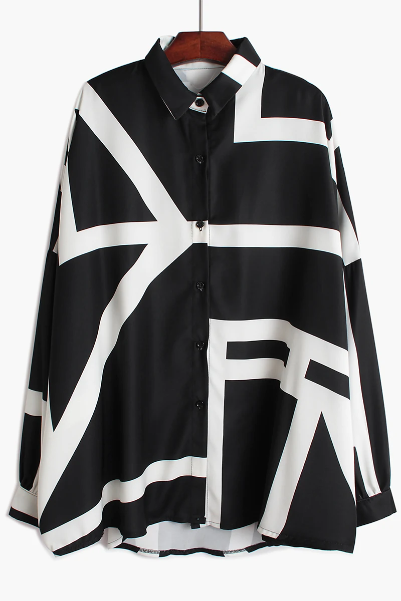 IEQJ Spring New 2021 Irregular Contrast Color Printed Shirt Women's Long-sleeved Loose Vertical Shirt Large Size 3AK12201 
IEQJ Spring New 2021 Irregular Contrast Color Printed Shirt Women's Long-sleeved Loose Vertical Shirt Large Size 3AK12201