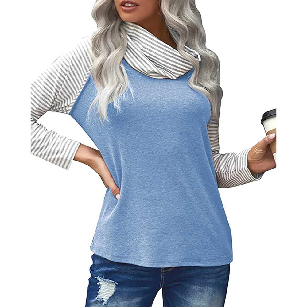 Sweatshirts Woman Autumn Fashion Womens Clothes Pile Collar Striped Long-sleeved Color Patchwork Sweatshirt for Women
Sweatshirts Woman Autumn Fashion Womens Clothes Pile Collar Striped Long-sleeved Color Patchwork Sweatshirt for Women