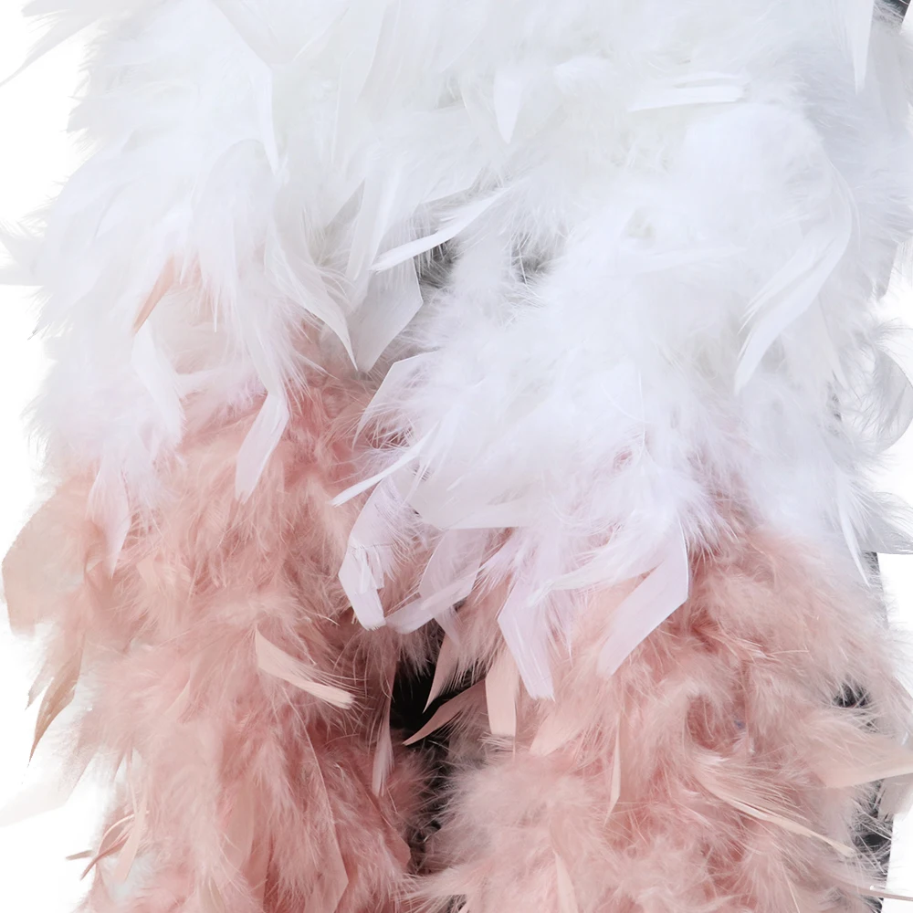 90G Leather Pink Turkey Marabou Feather Boa 2 Meter White Feather Trims Wedding Stage Clothing Decorative Plume for Crafts
90G Leather Pink Turkey Marabou Feather Boa 2 Meter White Feather Trims Wedding Stage Clothing Decorative Plume for Crafts