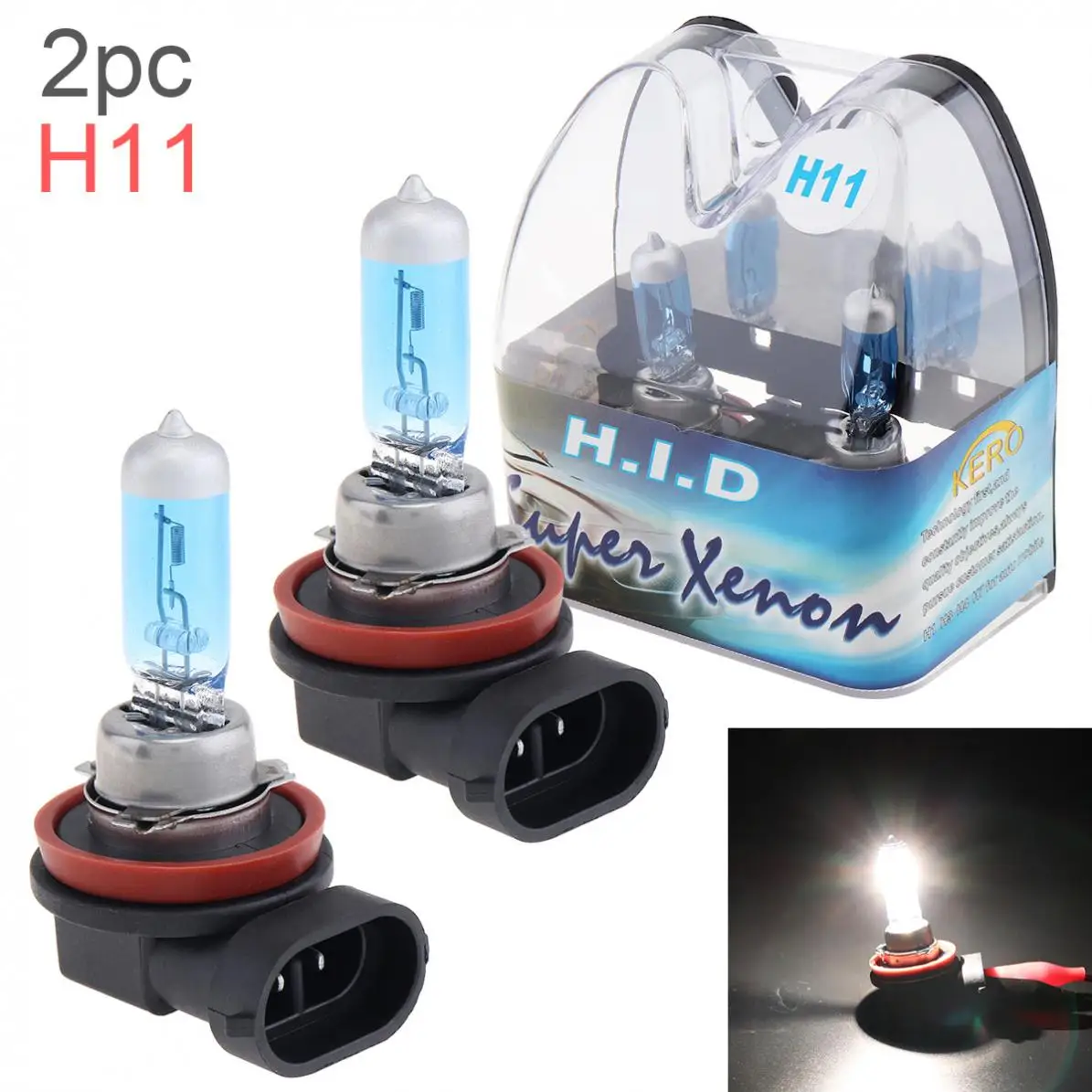2pcs 12V H11 6000K 55W White Light Super Bright Car Halogen Lamp Auto Front Headlight Fog Bulb
2pcs 12V H11 6000K 55W White Light Super Bright Car Halogen Lamp Auto Front Headlight Fog Bulb